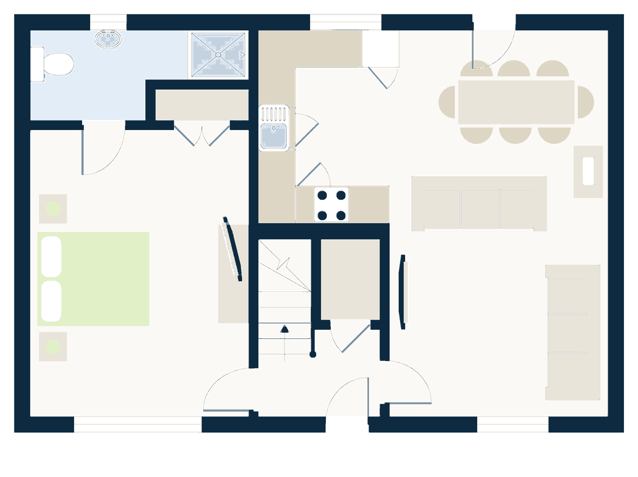 Ashover Cottage, ground floor plan