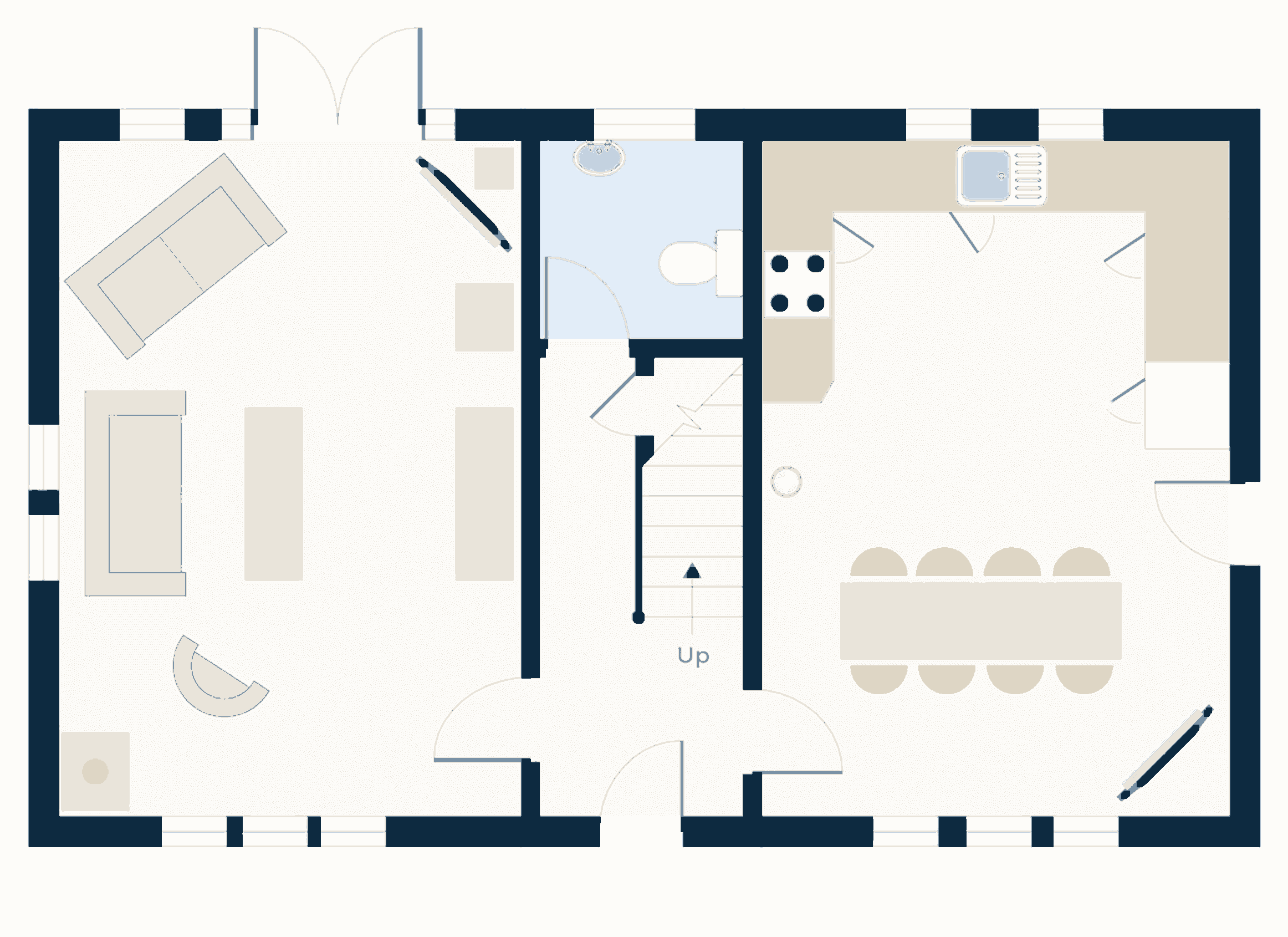 Chatsworth Cottage, ground floor plan