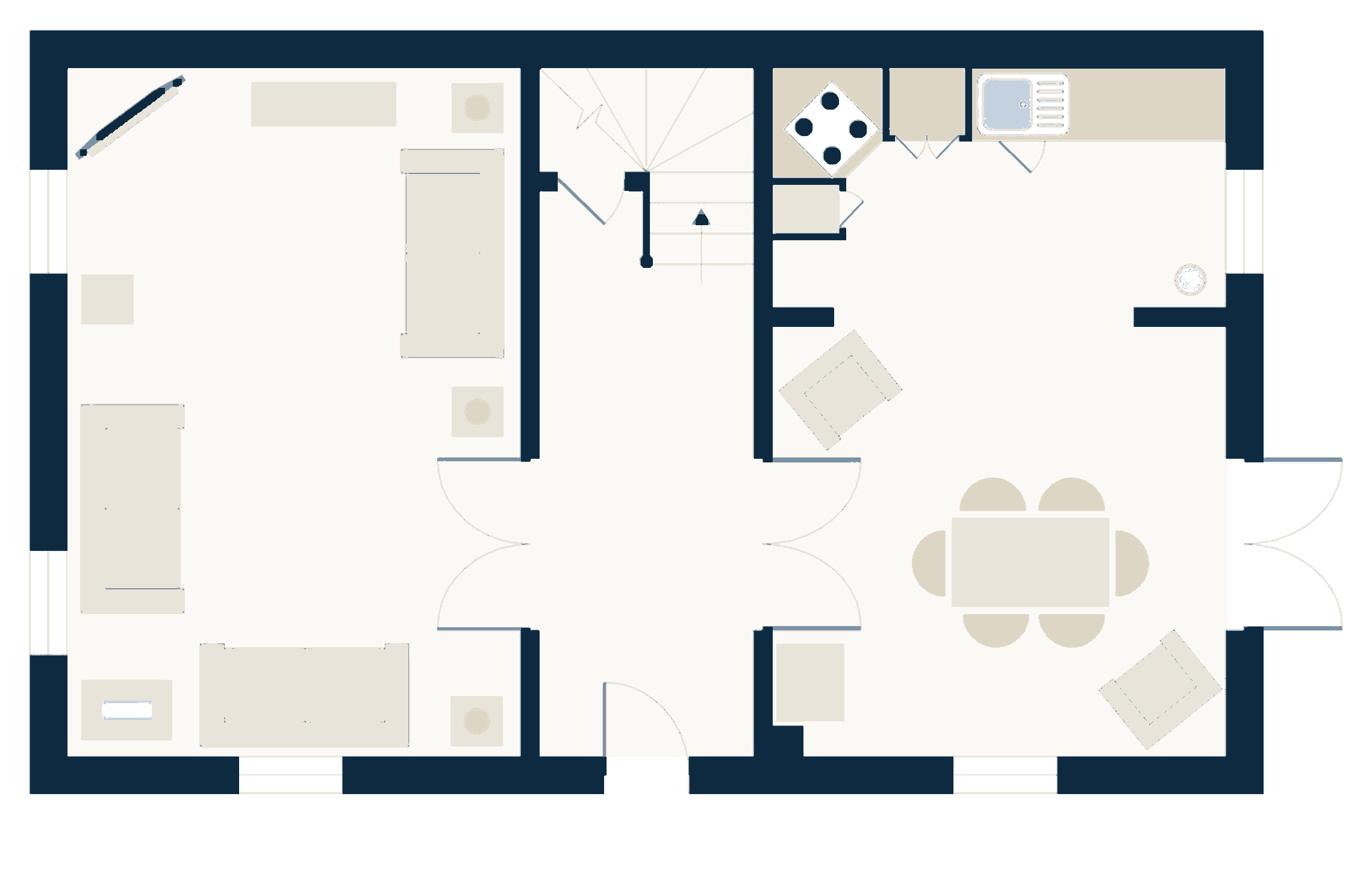Hardwick Cottage, ground floor plan