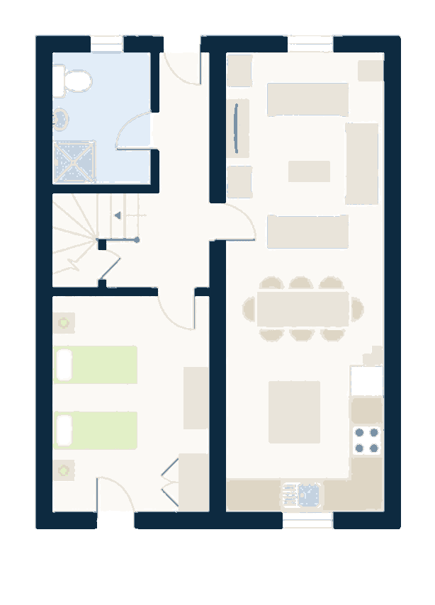 Hassop Cottage, ground floor plan