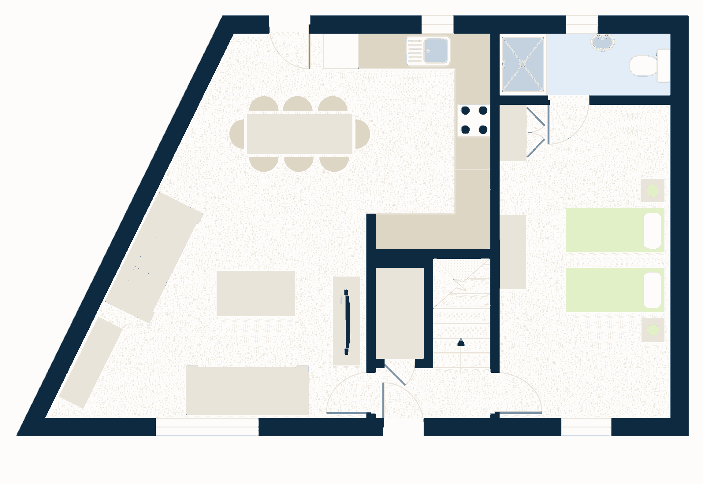Hopton Cottage, ground floor plan