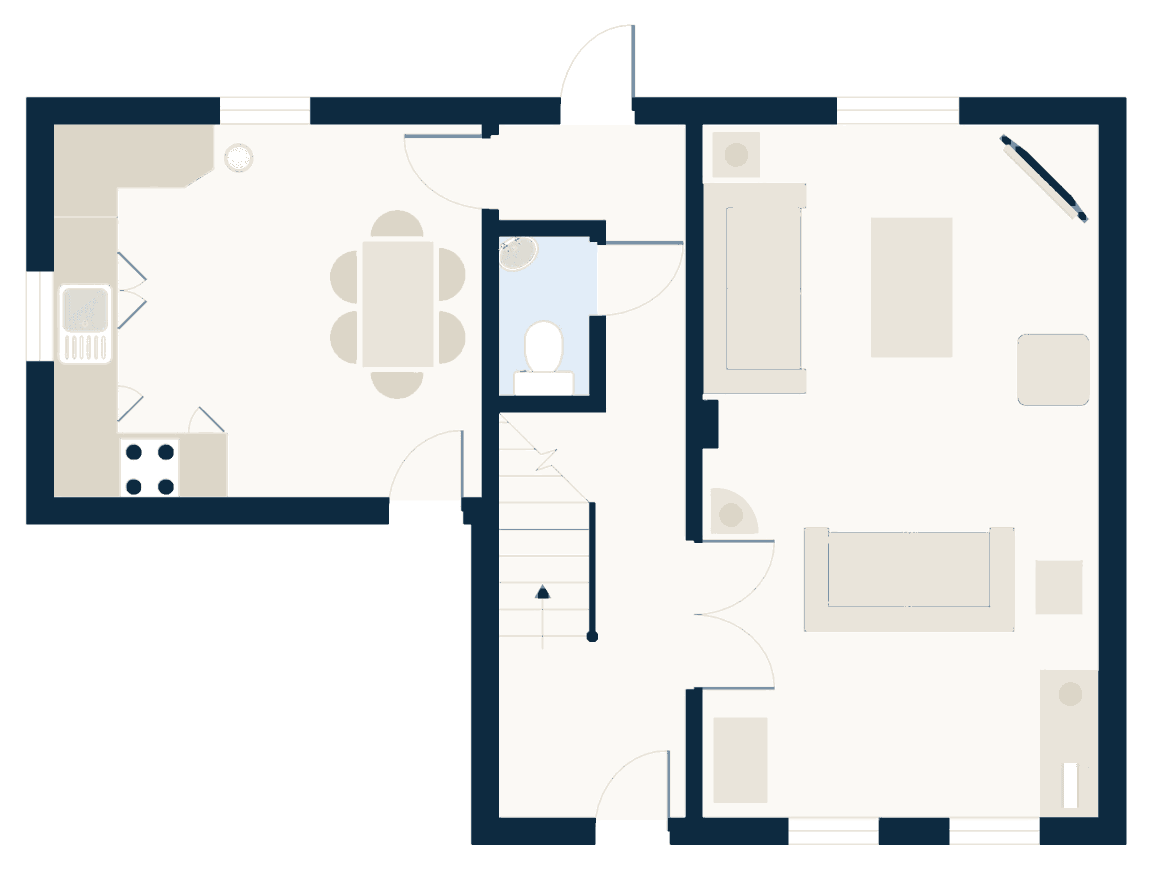 Kedleston Cottage, ground floor plan