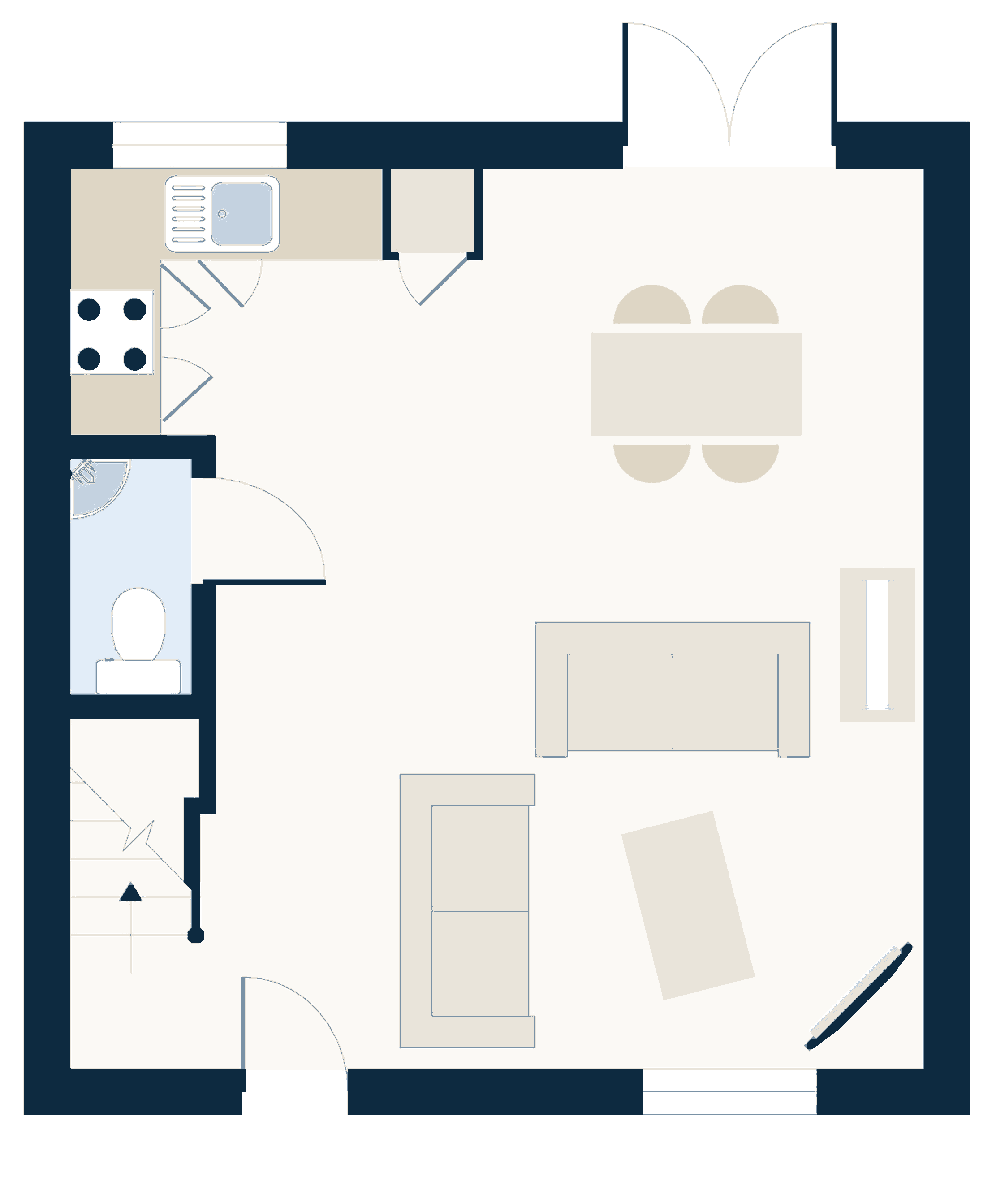 Peveril Cottage, ground floor plan