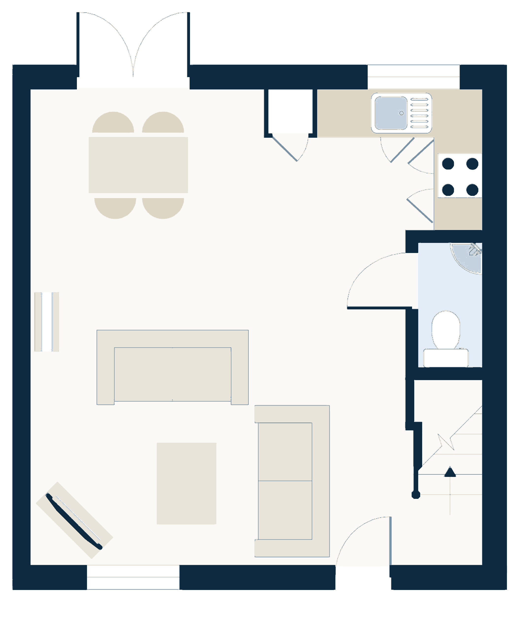 Tissington Cottage, ground floor plan