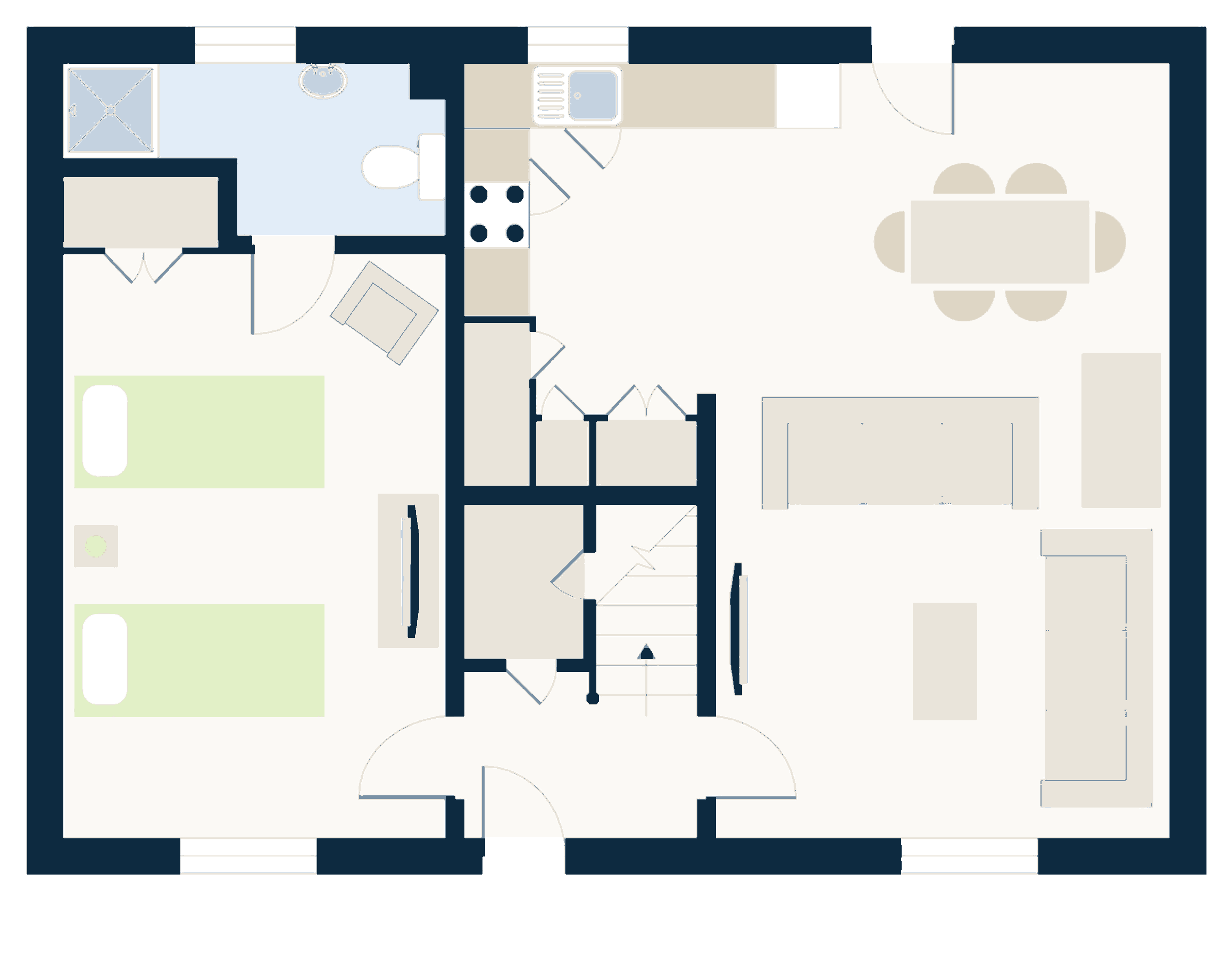 Wensley Cottage, ground floor plan