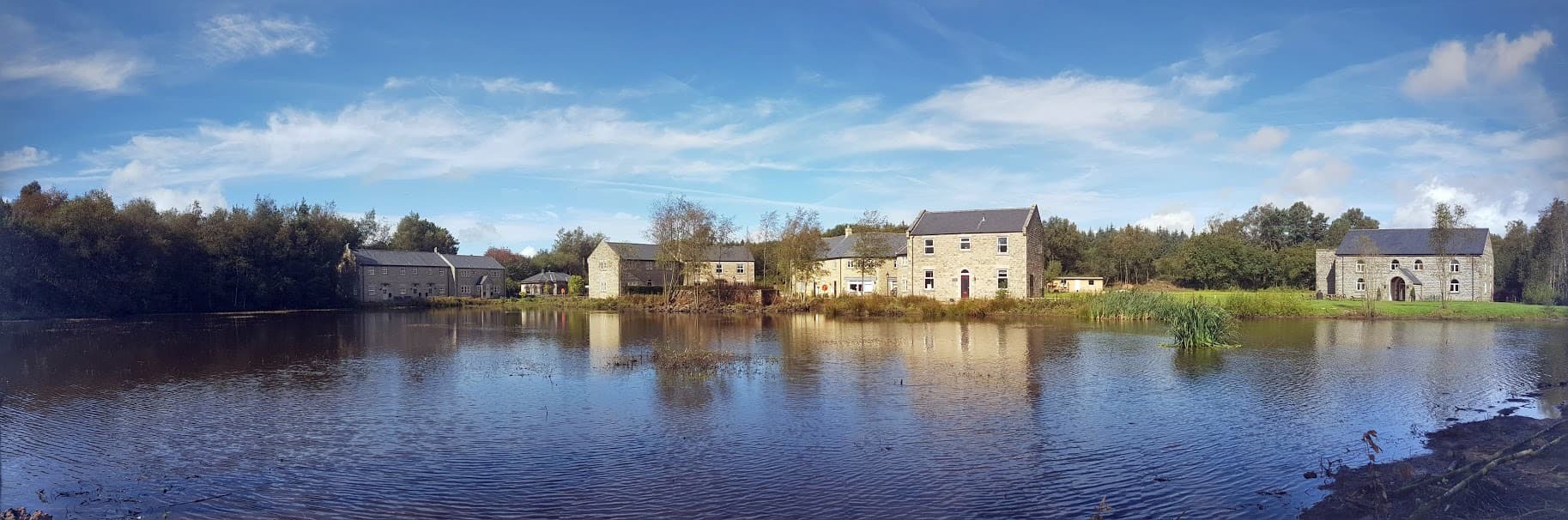 The village across the lake